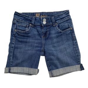 Kut from the Kloth Denim Roll Cuff Shorts Blue Sz 2
